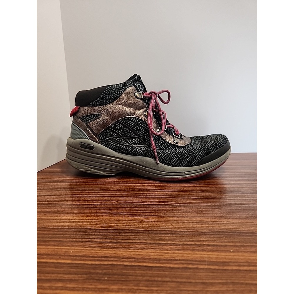 Bzees Hotshot Hiking Boots Womens 9.5 M Horizon Gray Fabric Comfort Gel Lace Up - Picture 4 of 11